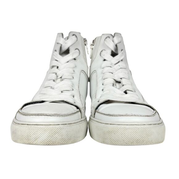 Zadig & Voltaire High Top Flash Sneaker White Lightning Lace Up Leather Size 36 - Picture 3 of 13